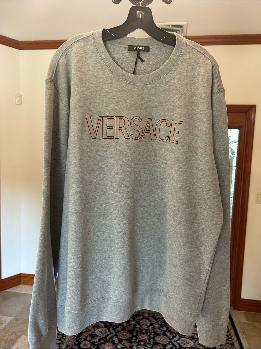 Men's Versace cotton logo, print sweatshirt size XXL made in Italy